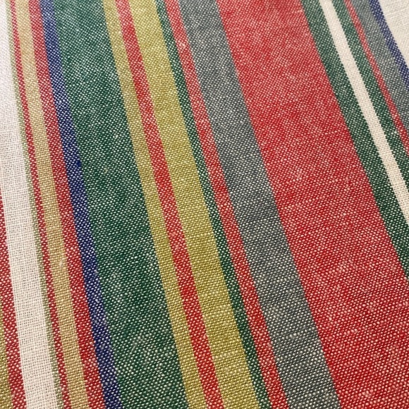 For Cynthia Linen Blend Striped Elastic Waist Pants Sz Medium - Picture 2 of 10